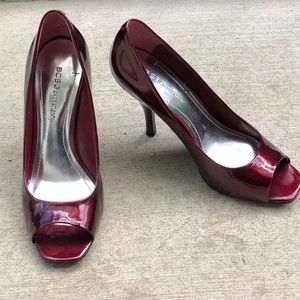 BCBG peep toe pumps